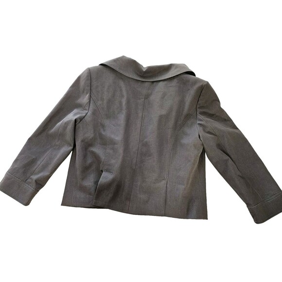 Sharagano Studio Jacket Size L, Brown Cotton Blend Lined Hook & Loop Closures - Picture 2 of 10